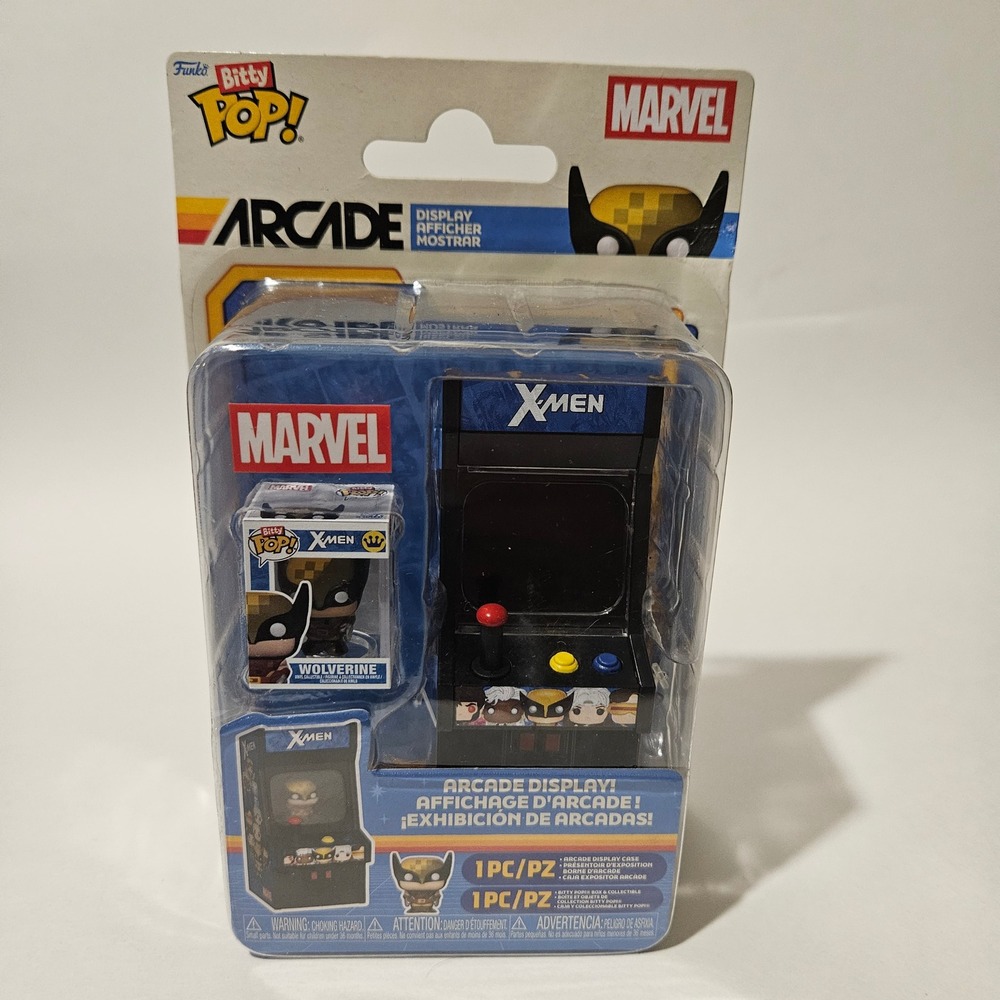 Funko Bitty Pop Marvel X-Men Arcade Display with Wolverine Mini Figure New
